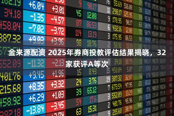 金来源配资 2025年券商投教评估结果揭晓，32家获评A等次